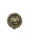 Antika Tarz Dekoratif Pirinç Aslan Kapı Tokmağı, Taktak - 185 Mm, Antik