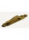 Antika Tarz Dekoratif Pirinç Kubbeli Çekme Kapı Kolu - 396x68 Mm, Antik