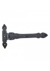 Antika Tarz Dekoratif Pirinç Kuyruklu Lale Menteşe - 147x193 Mm, Oksit