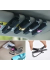 ®  Araç İçi Güneşliğe Takılan 2li Gözlük,Kart,Para Takmalık Aparat
