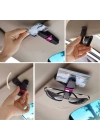 ®  Araç İçi Güneşliğe Takılan 2li Gözlük,Kart,Para Takmalık Aparat