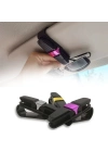 ®  Araç İçi Güneşliğe Takılan 2li Gözlük,Kart,Para Takmalık Aparat