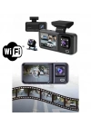 Araç Kamerası - 3 Kameralı Wifi Ön , İç Ve Arka Full Hd Dvr Araç İçi Ekranlı Kamera