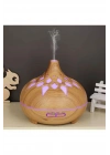 ® Aroma Difüzör Gece Işığı 7 Led DESENLİ Nemlendirici Kumandalı Buhar Makinesi 550 ml