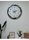 ® Asil Motif Krom 40 Cm Metal Duvar Saati