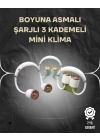 Asılabilir Mini Boyun Fanı | 1000mAh Şarjlı, Turbo Güçlü Rüzgar