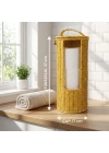 ®  Askılı Plastik Rattan Tuvalet Kâğıdı Standı – Hasır Görünümlü, Kapaklı, Yedekli WC Kâğıtlık, Banyo ve Tuvalet İçin Dekoratif Organizer