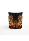 Aslan Burcu Baskılı Kahve Kupası - Ay ışığında Zodyak Bahçesi Vs3