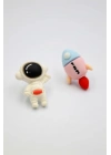 Astronot Hamur Küpe - ÇOK RENKLİ