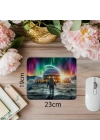 Aurora Altında Lunar Base Mousepad - 19x23 cm 2 mm Dikdörtgen İthal Baskılı Mouse Pad