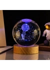 Aya Çıkan Astronot Tasarım Cam Küre