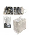 Ayakkabı Saklama Ve Taşıma Çantası (çizgili Model) Shoe Tote