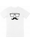 Babalar Günü Hediye Baba Temalı Baskılı Oversize Bisiklet Yaka T-shirt - Beyaz