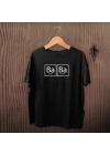 Babalar Günü Hediye Baba Temalı Baskılı Oversize Bisiklet Yaka T-shirt - Siyah