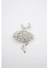Balerin Broş - Gümüş