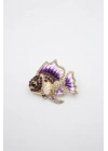Balık Broş - Mor