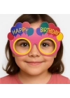 Balon Desenli Karton Doğum Günü Gözlükleri 6 Adet Pembe Renk