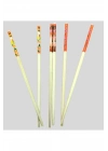 Bambu Chopstick Çubuk Yemek Çubuğu Yıkanabilir Tekrar Kullanılabilir (3 Çift- 6 Adet )