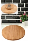 Bambu Döner Standlı 35 cm Lüx Sunum Tabağ Royaleks-BLS3535DBNR