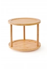 Bambu İki Katlı Döner Sunumluk 24,5×24,5×18 cm