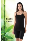 Bambu Kadın Askılı Atlet Siyah