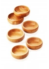 Bambu Yuvarlak 6 lı Lüks Çerezlik 9,5 x 3 cm
