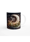 Başak Burcu Baskılı Kahve Kupası - Ay ışığında Zodyak Bahçesi Vs4