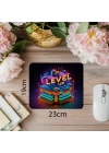 Başarıya Adım Temalı Neon Mousepad - 19x23 cm 2 mm Dikdörtgen İthal Baskılı Mouse Pad