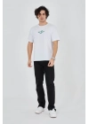 Baskılı 24/1 Penye T-Shirt - Beyaz
