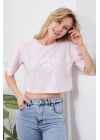 Baskılı Crop tişört