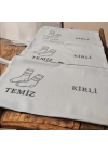 Baskılı Kirli-Temiz Seyahat (Çorap) Torbası