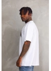 Baskılı Oversize T-Shirt - Beyaz -
