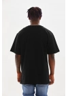 Baskılı Oversize T-Shirt - Siyah -