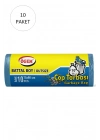 Battal Boy Çöp Torbası 75 x 90 cm 10 Lu Rulo x 10 Paket = 100 Adet (Mavi)