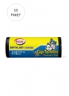 Battal Boy Çöp Torbası 75 x 90 cm 10 Lu Rulo x 10 Paket = 100 Adet (Siyah)