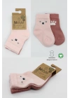 Bear Penye Soket Çorap 2Li BS10116 Pembe(ADET FİYATIDIR)
