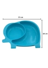 ®  Bebek ve Çocuk için Sevimli Fil Model Desenli Yemek Bebek Mama Kabı Bölmeli Tabak