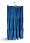 Beli Lastikli Bürümcek Kumaş Etek Anne Eteği Uzun Namaz Eteği Lacivert 44-52 beden