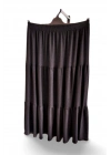 Beli Lastikli Bürümcek Kumaş Etek Anne Eteği Uzun Namaz Eteği Siyah 44-52 beden
