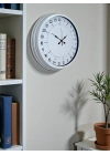 ® Beyaz 40 Cm Metal 24 Saat Göstergeli Özel Tasarım Duvar Saati