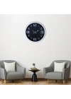 Beyaz 40 Cm Metal Modern Duvar Saati
