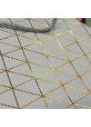 Beyaz Geometrik Desenli Mini Boy Karton Hediye Çantası