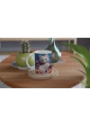 Beyaz Kedi Baskılı Kupa Bardak