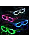 Beyaz Led Işıklı Parti Gözlüğü 3 Modlu – Glow & Gece Eğlence Gözlüğü