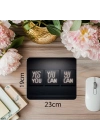 Beyaz Neon Motivasyon Mousepad Tasarımı - 19x23 cm 2 mm Dikdörtgen İthal Baskılı Mouse Pad