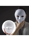 Beyaz Renk Boyanabilir Anonim Tam Yüz Cosplay Maske 24x18 Cm