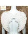 Beyaz Renkli Orta Boy Çocuk Melek Kanadı 30x45 cm