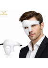 Beyaz Yarım Erkek Maske – Phantom Parti & Balo Maskesi