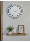 ® Beyaz Zarafet 40 Cm Metal Duvar Saati