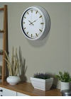 ® Beyaz Zarafet 40 Cm Metal Duvar Saati
